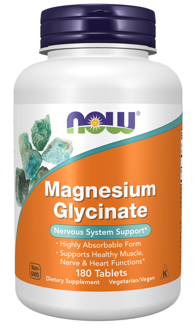 NOW Foods Magnesium Glycinate 180 Tablets