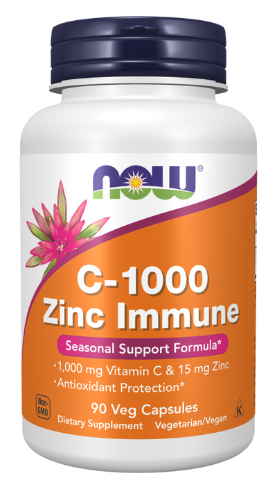 NOW Foods C-1000 Zinc Immune Vitamin C and Zinc Capsules