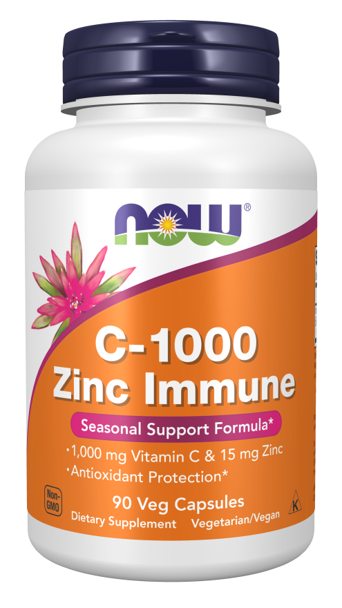 NOW Foods C-1000 Zinc Immune Vitamin C and Zinc Capsules