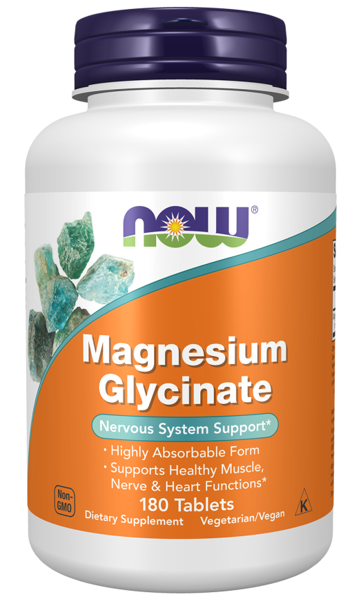 NOW Foods Magnesium Glycinate 180 Tablets