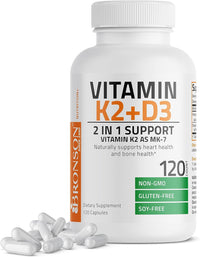 Bronson Vitamin K2 + D3 (120 Capsules)