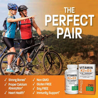 Bronson Vitamin K2 + D3 (120 Capsules)